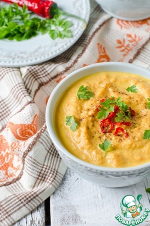 Рецепт Крем суп из запеченной моркови