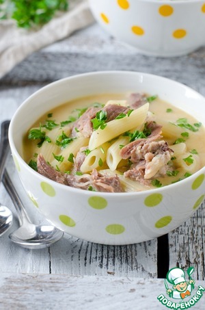 Рецепт Куриный крем-суп с макаронами