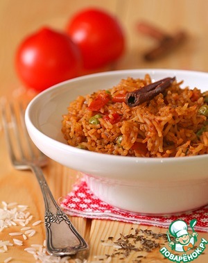 Рецепт Томатный рис с корицей