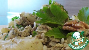 Рецепт Картофель отварной с орехами