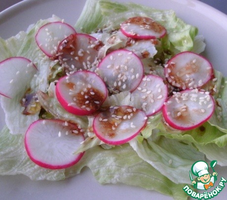 Вкусный рецепт весеннего салата из редиса с имбирным соусом