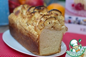 Рецепт Хлеб-пирог с яблоками и штрейзелем