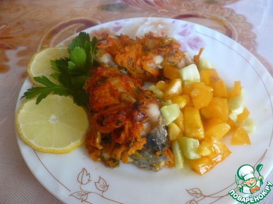 Сазан запеченный с томатами и овощами "Стройная фигура"