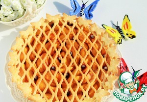 Рецепт Персиковый пирог с бабочками