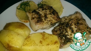 Рецепт Рыба, запеченная с лимоном и травами
