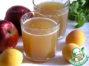 Рецепт Яблочно-нектариновый морс с мятным сиропом