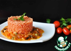 Рецепт Томатный рис с соусом маринара и каперсами