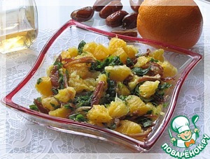 Рецепт Апельсиновый салат с мятой и финиками