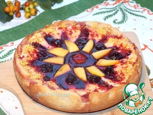Рецепт Заливной пирог со сливой и вишневым соусом в мультиварке Stadler Form