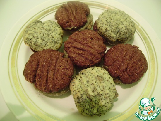 "Печенье песочное с кремом из халвы "Раз печенька, два печенька... пять"