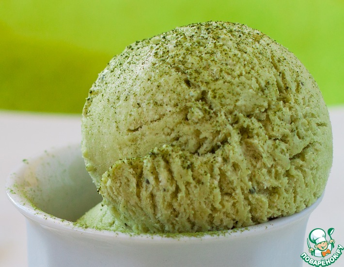 Рецепт: Мороженое из зеленого чая