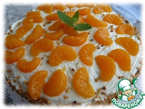 Рецепт Мандариновый торт с пралине (Mandarinentorte mit Krokant)