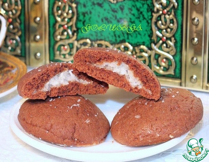Рецепт: Печенье шоколадное «Баунти»
