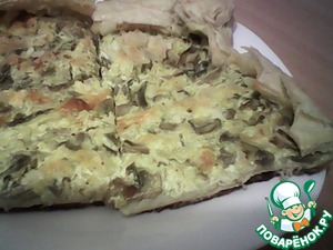 Рецепт Пирог с грибами, сметаной и луком