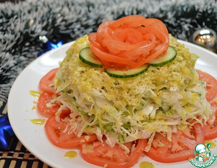 Рецепт: Слоеный капустный салат