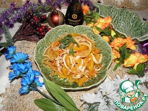 Рецепт Салат из кальмаров с овощами "Любимый"