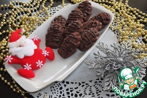 Рецепт Шоколадное печенье "Мадлен" с персиками