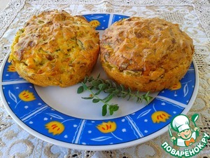Рецепт Закусочные кексы с кабачками и фетой