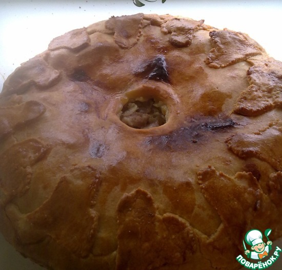 Пирог с мясом и картофелем