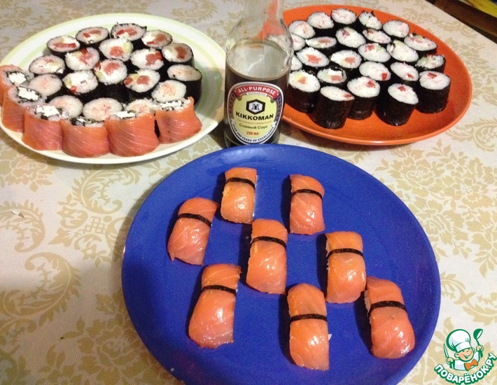 Рецепт: Роллы и нигири суши