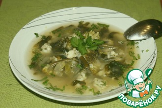 Рецепт: Суп с зелеными овощами и клецками