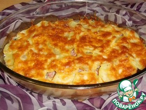 Рецепт Картофельная "лазанья" с ветчиной