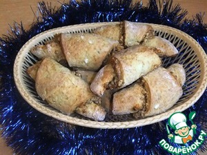 Рецепт Ореховые рогалики из картофельного теста