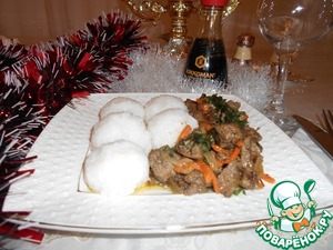 Рецепт Снежки из риса с нежной печенью