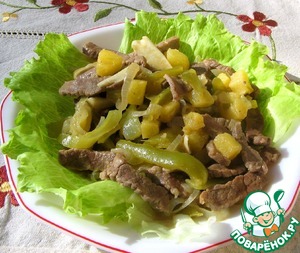 Рецепт Теплый салат из говядины