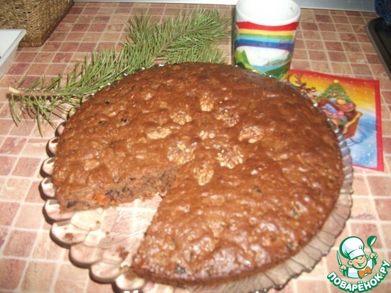 Пирог с черносливом, курагой, орехами и шоколадом по рецепту _АленкА_ https://www.povarenok.ru/recipes/show/99864/