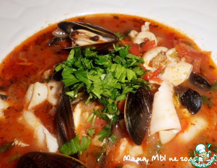 Томатный суп с морепродуктами Качука – кулинарный рецепт