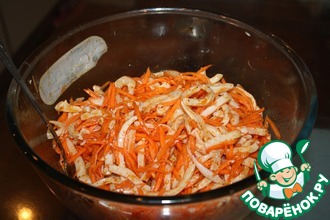 Рецепт: Кальмар с морковью по-корейски