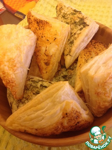 Фото-отчет к рецепту "Уголки закусочные")