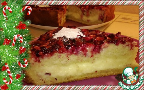 Рождественский яблочный пирог с ванильным кремом, автор Hyazinthe