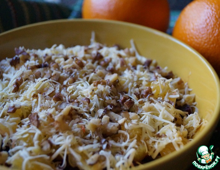 Рецепт: Салат из свеклы с апельсином и орехами