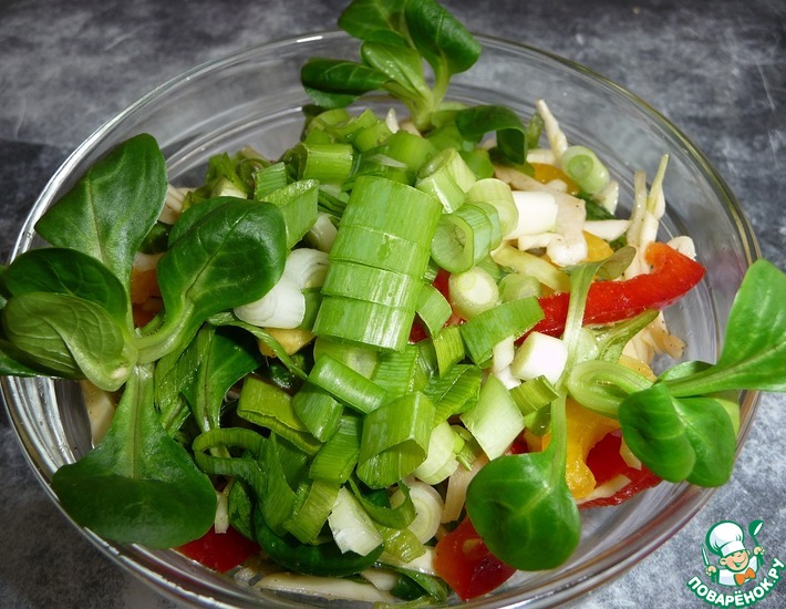 Рецепт: Салат из капусты с болгарским перцем