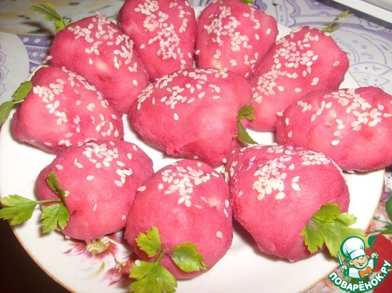 Закуска "А-ля клубничные роллы"