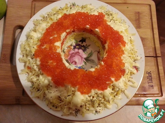 Салат "Морская пена" с кальмарами