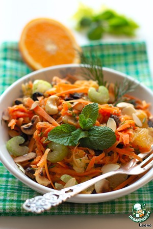 Рецепт Пикантный морковный салат с апельсином