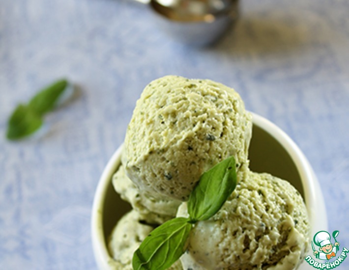 Рецепт: Мороженое базиликовое Любимое