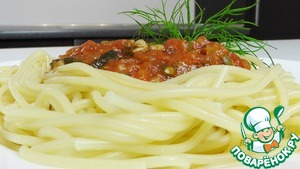Рецепт Спагетти под красным соусом с каперсами