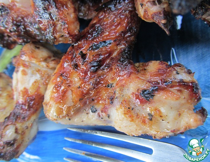 Рецепт: Шашлык из курицы Три маринада