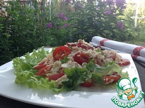 Рецепт Рыбный салат с рисом и овощами