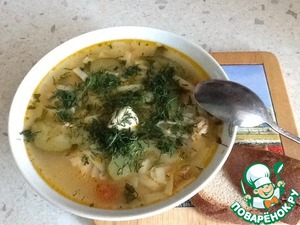 Рецепт Куриный суп с цукини и лапшой