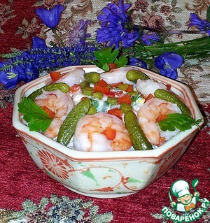 Рецепт Восточный рисовый салат с креветками