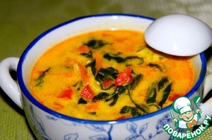 Рецепт Овощной суп со шпинатом
