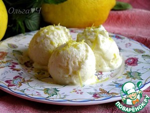 Рецепт Лимонное мороженое с рисом