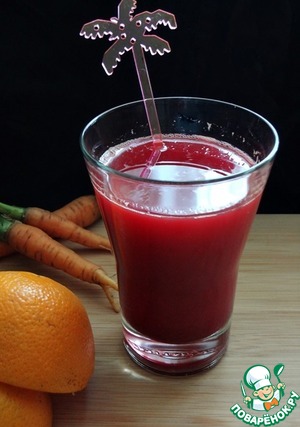 Рецепт Апельсиново-морковный сок со свекольным льдом