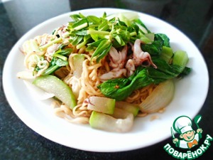 Рецепт Лапша с овощами и морепродуктами по-вьетнамски