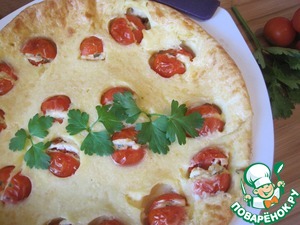 Рецепт Клафути закусочный с фаршированными помидорами черри